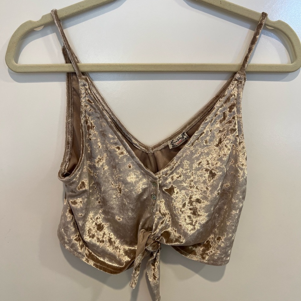 Free People Velvet Crop Cami Top